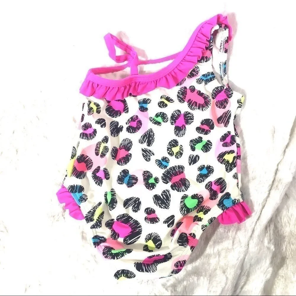 Op ocean pacific colorful leopard print swimsuit